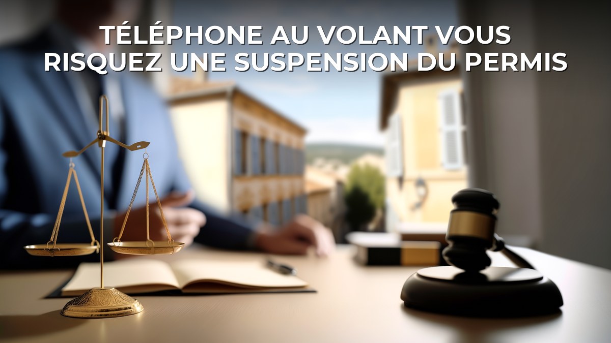 Téléphone au volant vous risquez une suspension du permis